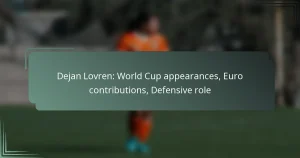 Dejan Lovren: World Cup appearances, Euro contributions, Defensive role
