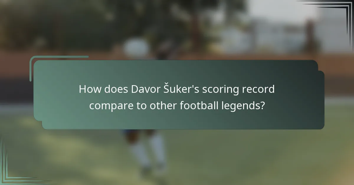 How does Davor Šuker's scoring record compare to other football legends?