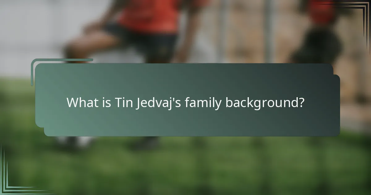 What is Tin Jedvaj's family background?