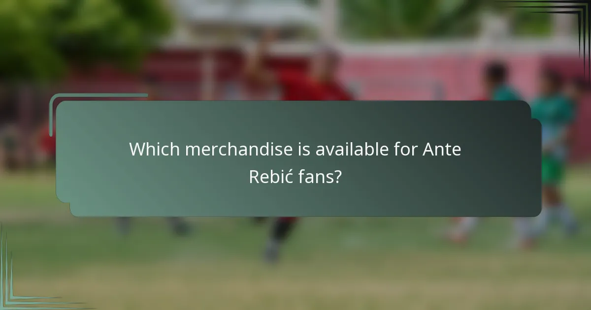 Which merchandise is available for Ante Rebić fans?